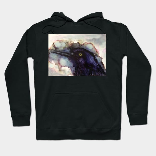 Grumpy Grackle Hoodie by AndreaAtkinsArt